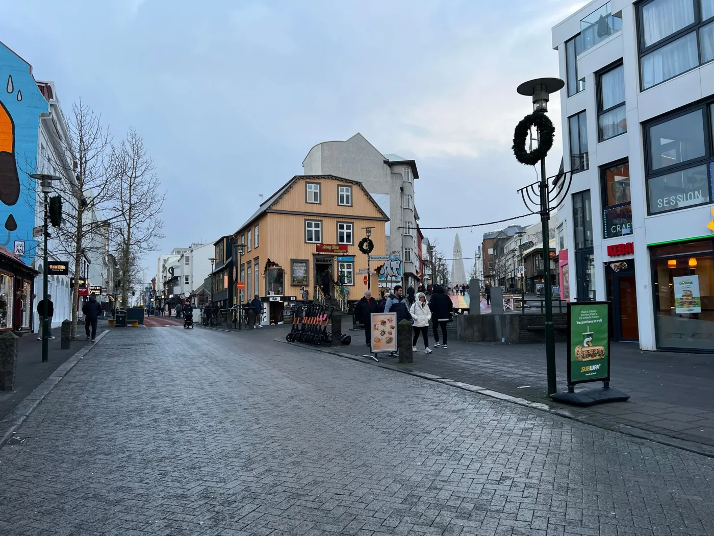 Einkaufsstraße Laugavegur in Reykjavík