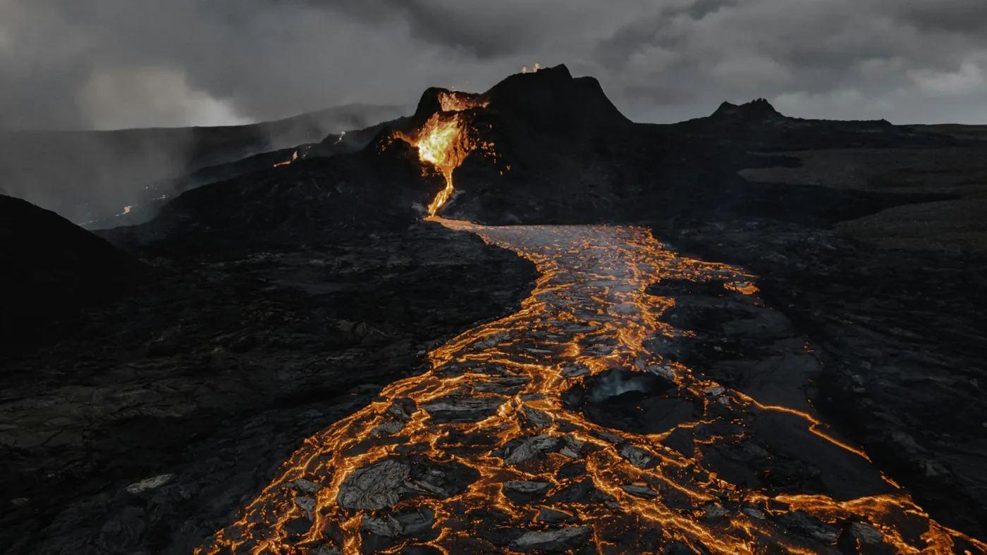 Lavastrom am Fagradalsfjall auf Reykjanes